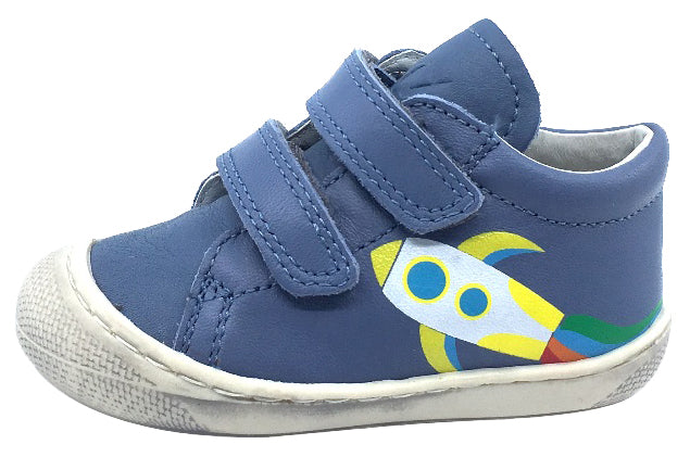 Falcotto Kids' Rudy Outer Space Fashion Sneakers - Celeste Blue | Stylish & Comfortable for Boys & Girls | Perfect for School, Play & Everyday Wear