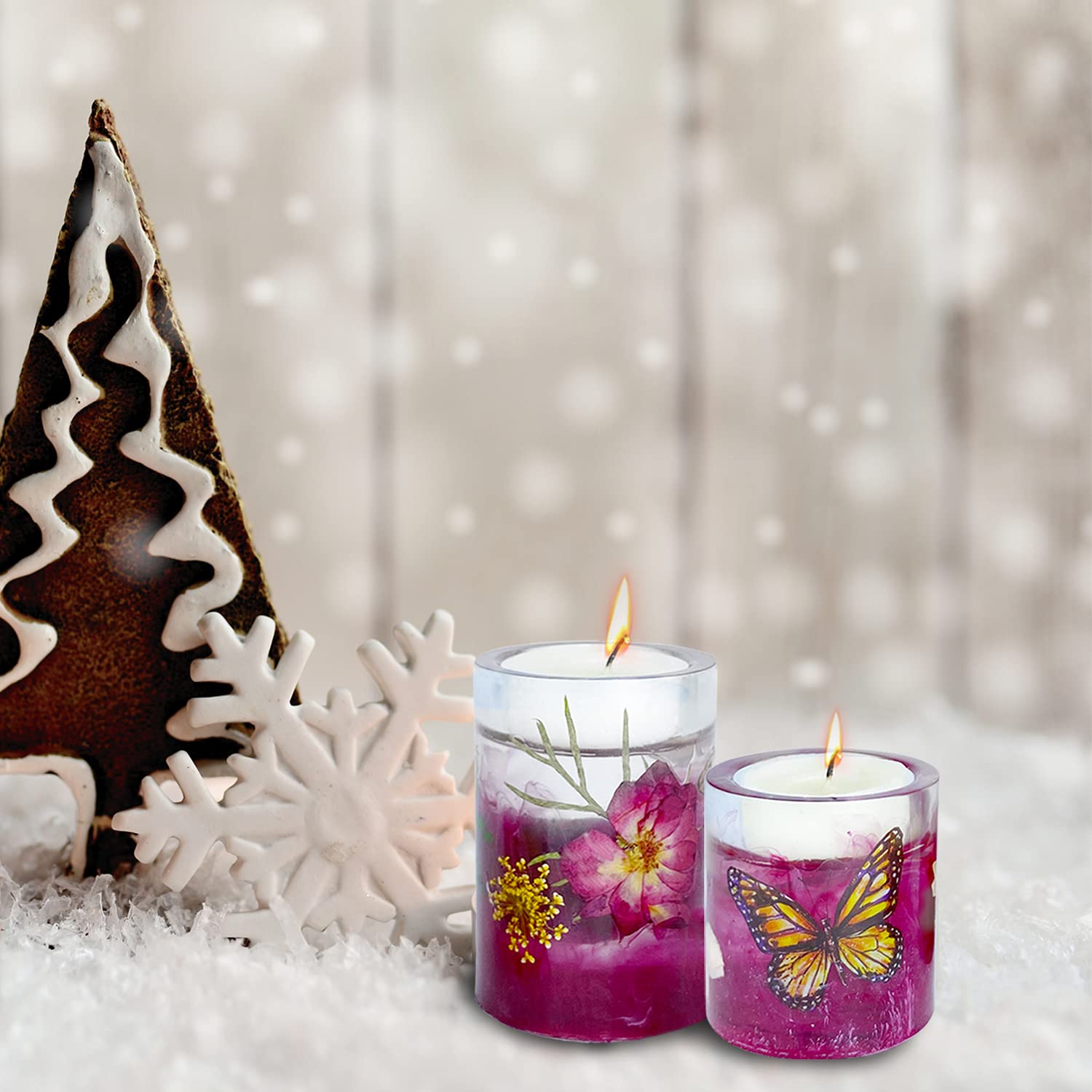 Premium Silicone Tealight Candle Holder Mold for Epoxy Resin - 3 Sizes Cylinder Pillar Candle Molds for DIY Resin Casting - Perfect for Wedding Decor, Home Centerpieces & Holiday Crafts