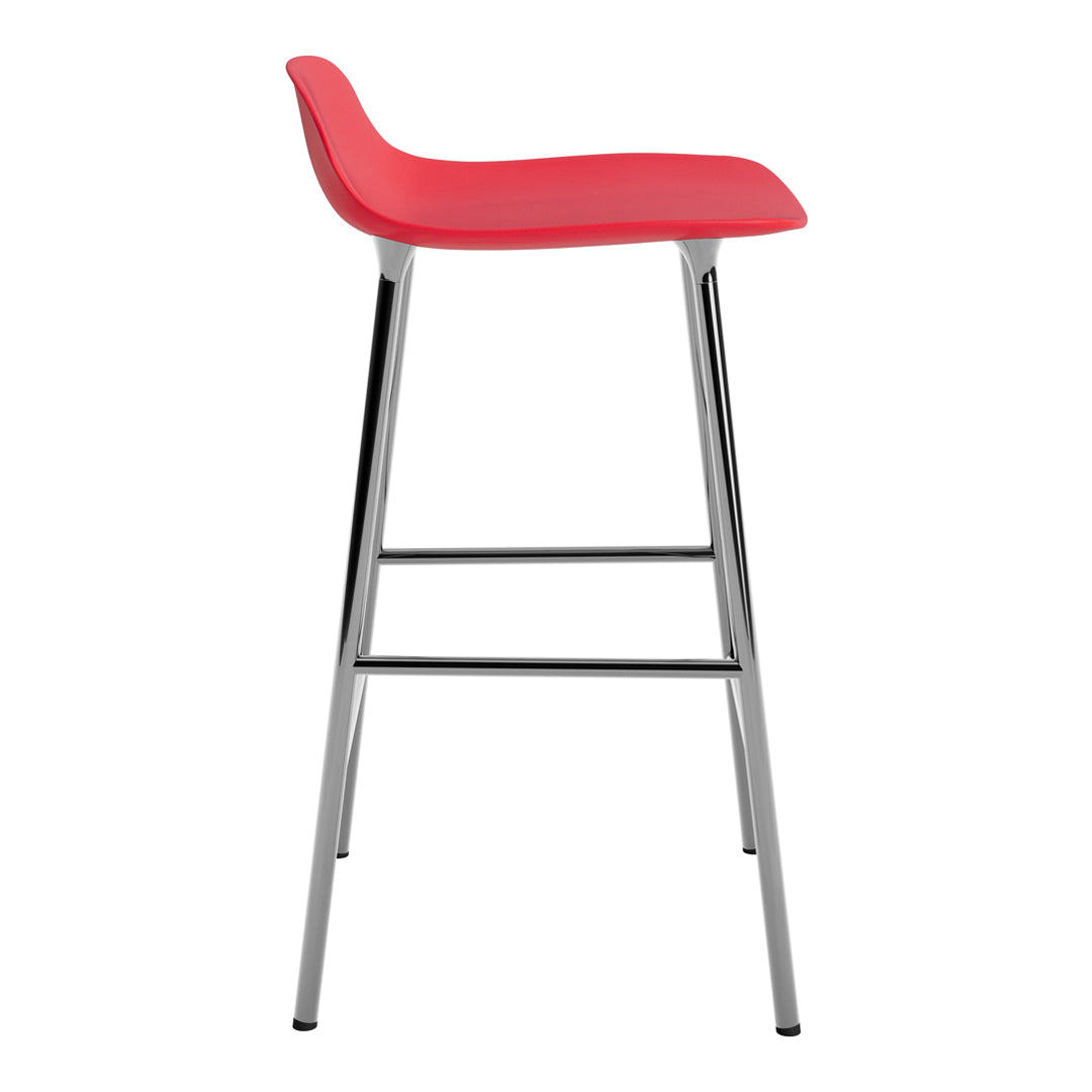 Modern Metal Leg Form Counter Stool - Bar Stool for Kitchen Island, Breakfast Nook & Home Decor - Adjustable Height Contemporary Dining Stool