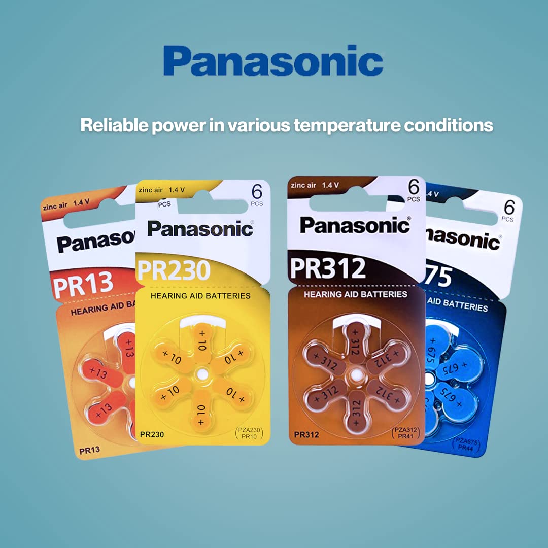Panasonic Size 10 Zinc Air Hearing Aid Batteries - 300 Pack | Long-Lasting Power for Hearing Aids & Assistive Devices | Perfect for Travel, Daily Use & Emergency Preparedness