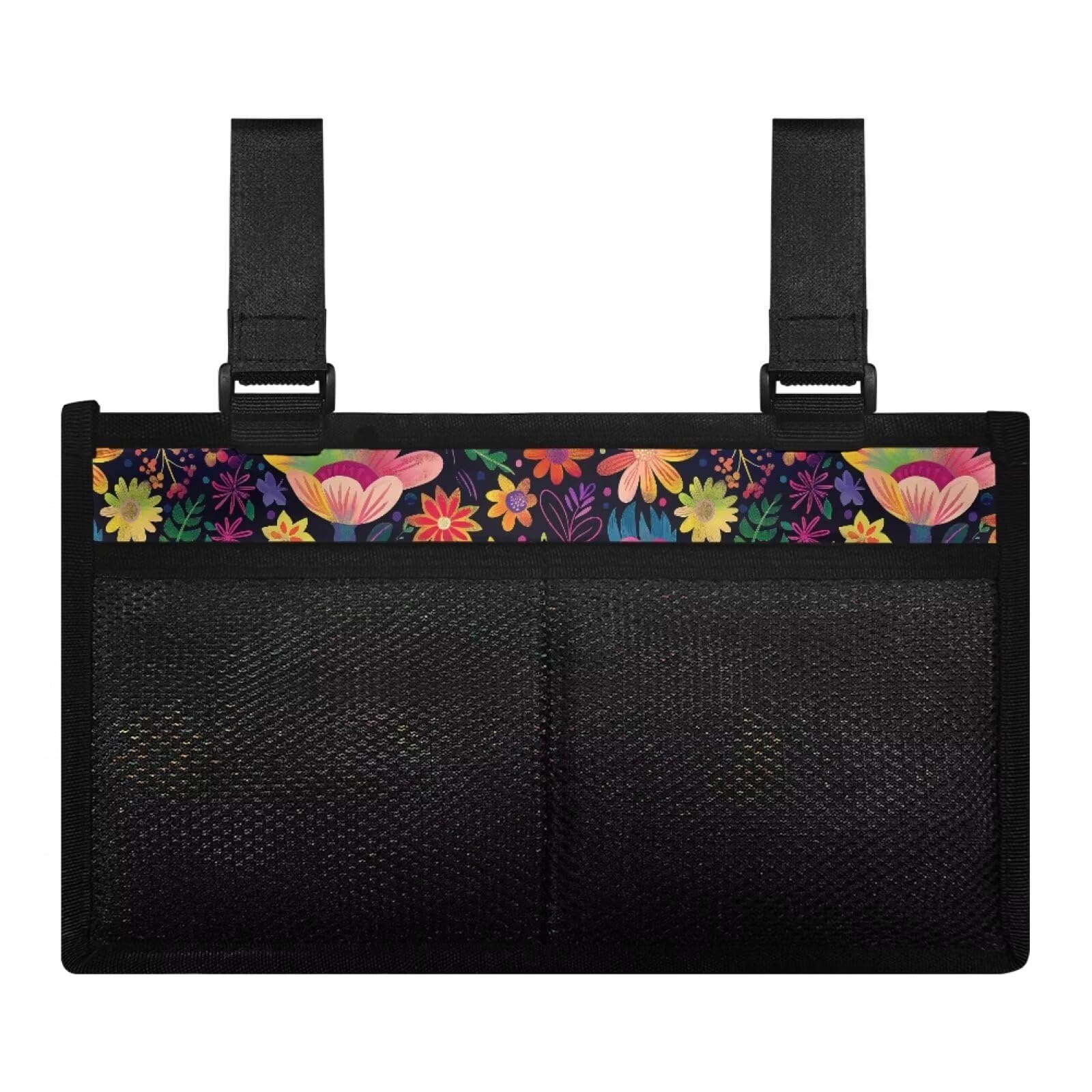 **Hip Hop Wheelchair Side Bag - Nature Print Wheelchair Accessories for Adults & Seniors - Versatile Rehabilitation Aid & Wheelchair Backpack - Perfect for Daily Use, Travel & Outdoor Activities**
