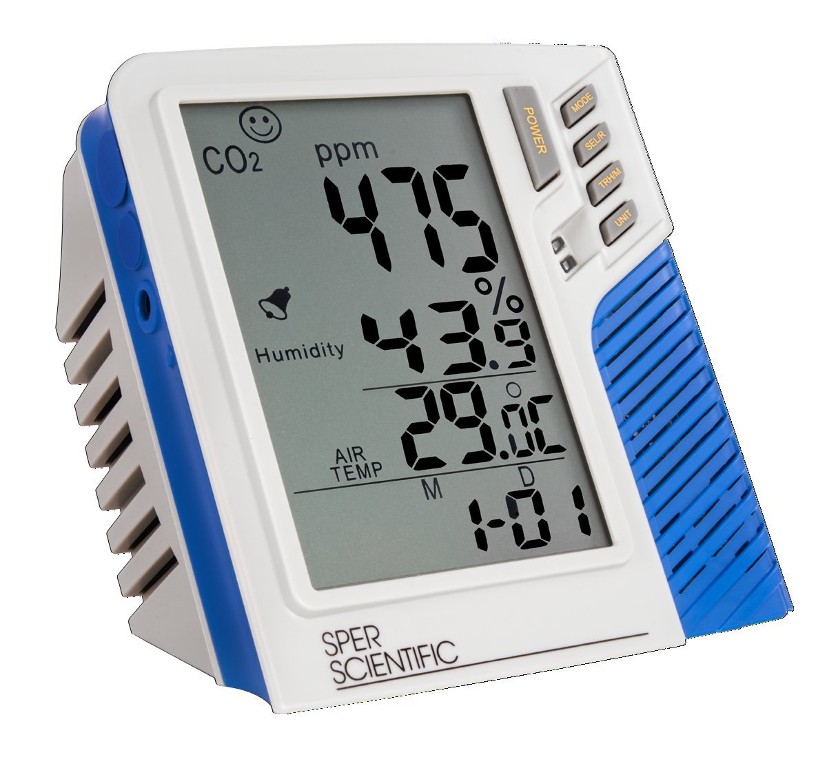 Sper Scientific 800048 Indoor Air Quality Monitor - CO2, Temperature, Humidity Detector for Home, Office & School | Improve Air Quality & Health