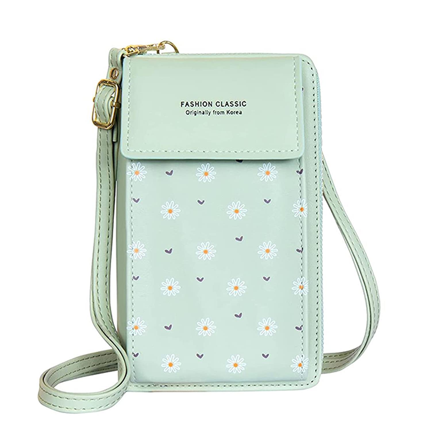 LZSXDWXY Women's Leather Crossbody Phone Purse - Mini Mobile Wallet with Strap & Card Slots - Perfect for Hands-Free Shopping, Travel & Everyday Use