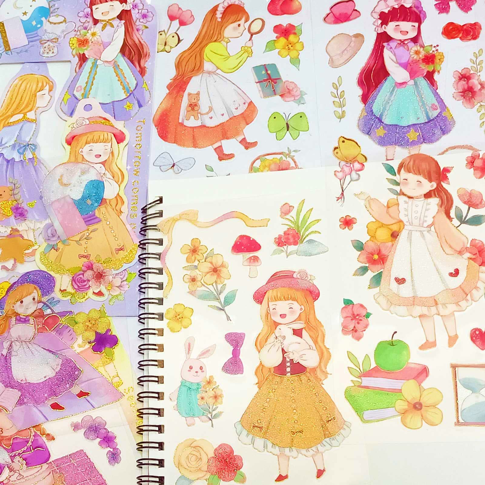 Korean Kawaii Cute Stickers for Journaling, Scrapbooking, Diary & Planner Decoration - DIY Craft Stickers for Albums, Calendars & Notebooks - Perfect for Bullet Journals, School Supplies & Gift Wrapping