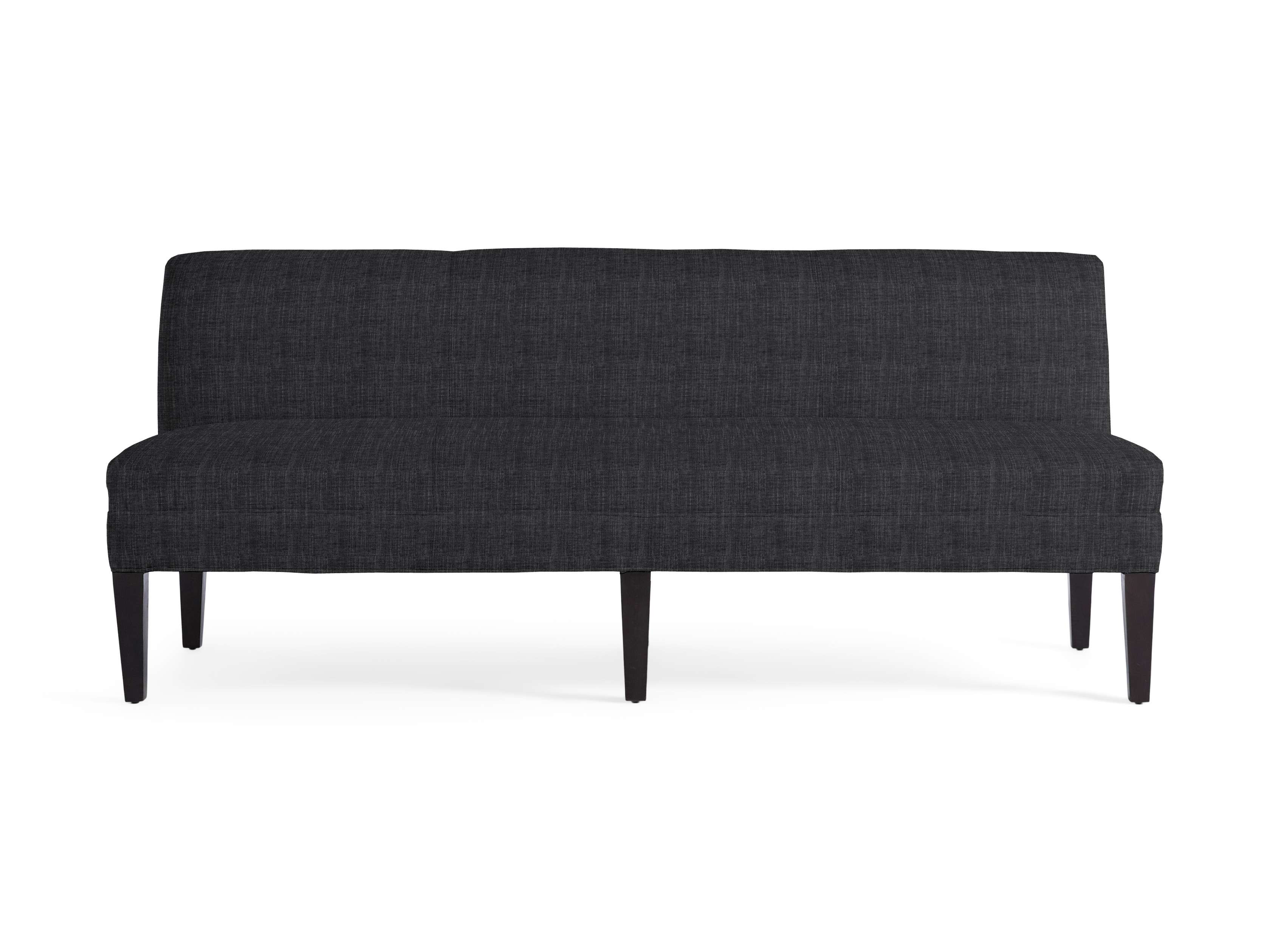Eaton Non-Tufted Settee Sofa - Armless Loveseat for Small Spaces - Perfect for Living Room, Bedroom or Office Waiting Area