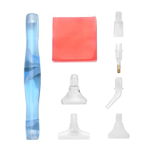 **A K Homes - Nail Rhinestones Picker with 4 Replacement Heads, Double-Sided Nail Art Tool for 5D Diamond Painting, Nail Beauty & DIY Embroidery | Perfect for Nail Art, Rhinestone Crafts & Home Decor**