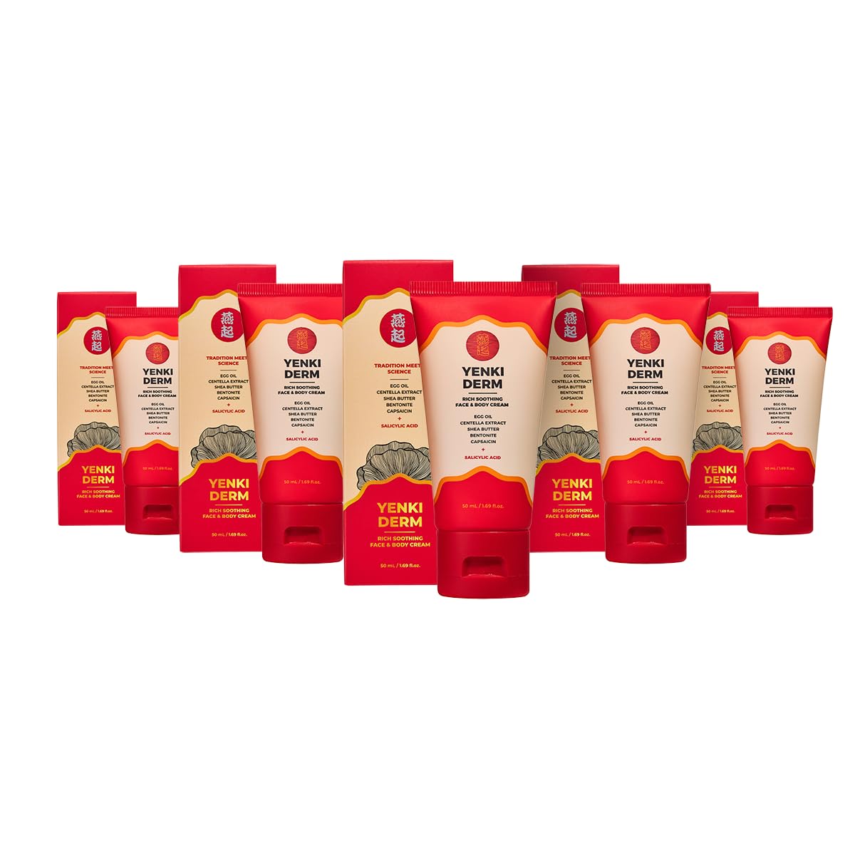 Face and Body Cream - 1.69 Fl Oz (5 Pack) - Hydrating Moisturizer for Dry Skin, Hands & Feet - Perfect for Daily Skincare Routine & Travel