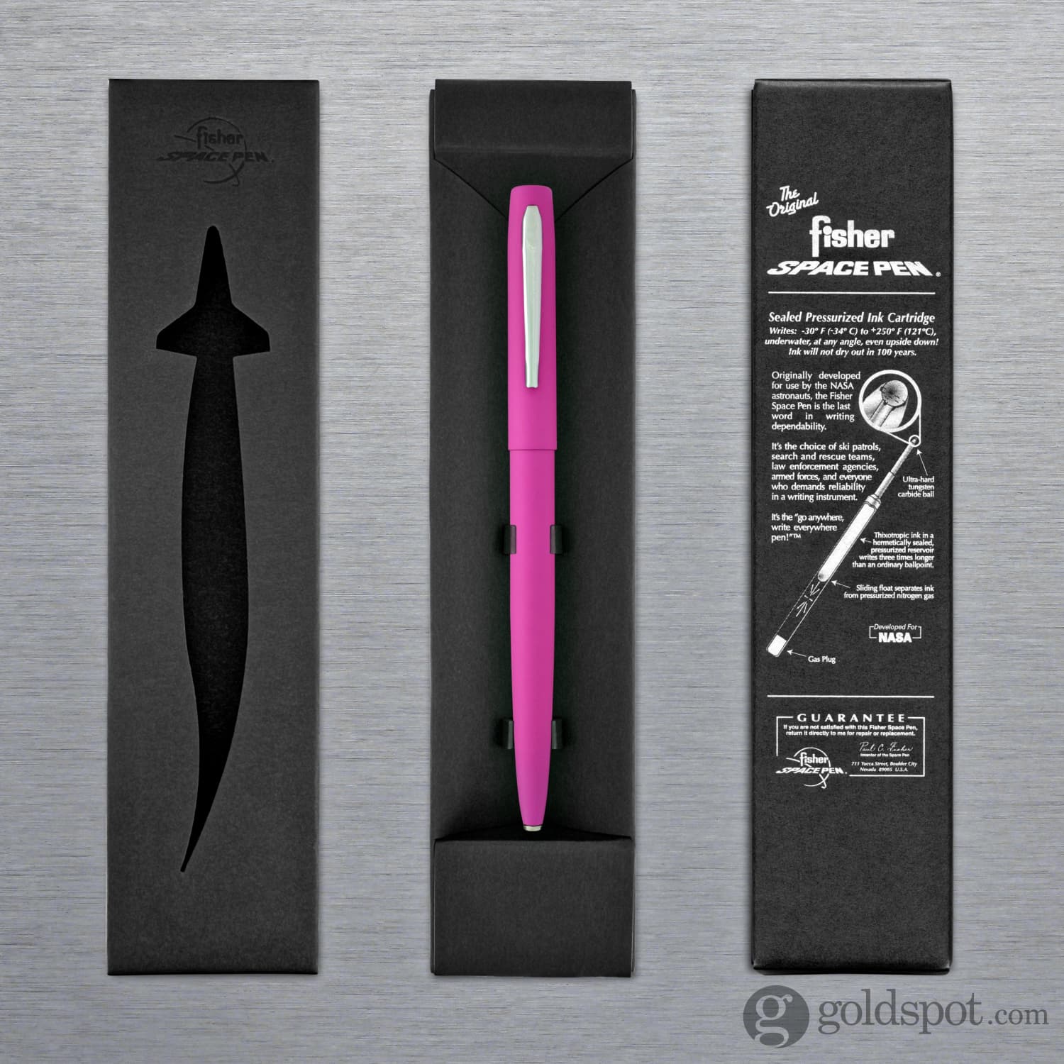 Fisher Space Pen Cap-O-Matic Ballpoint Pen - Matte Pink Powder Coated - Compact, Reliable, Writes Anywhere - Perfect for Office, Travel & Outdoor Adventures