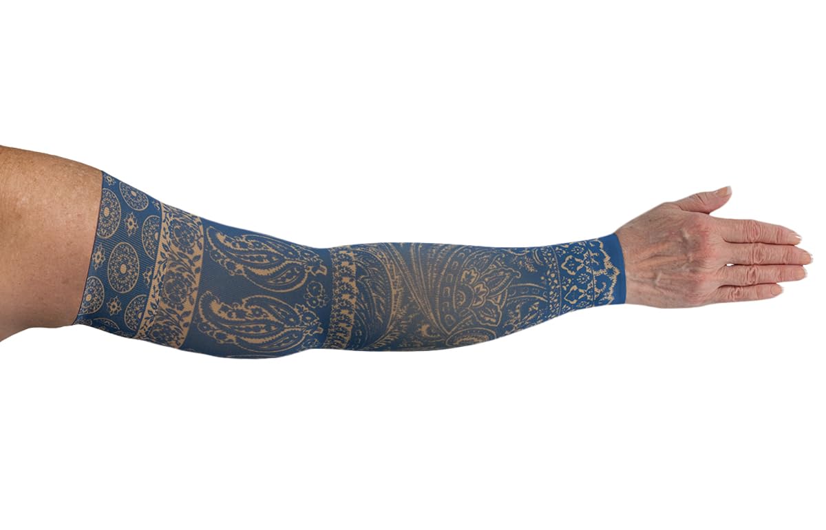 Blue Bandit Medical Graduated Compression Arm Sleeve for Lymphedema - Relieve Swelling & Improve Circulation - Perfect for Post-Surgery Recovery, Sports & Daily Activities