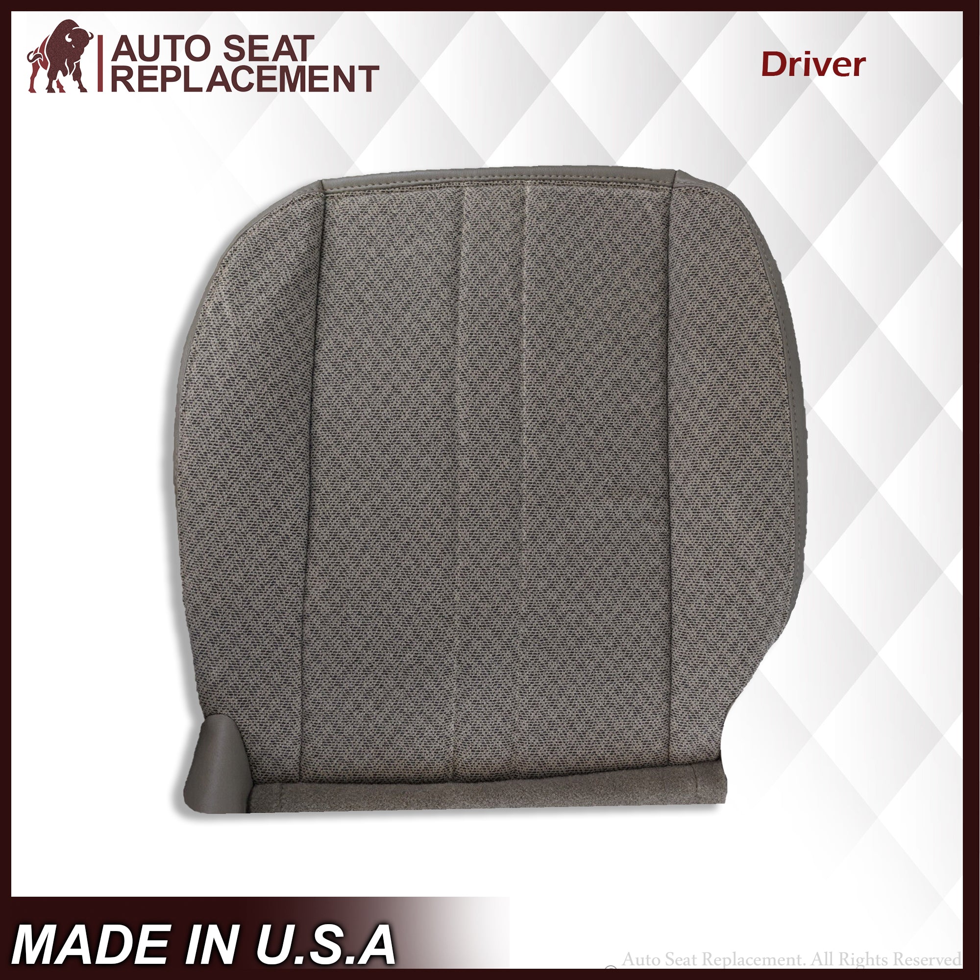 2003-2018 Chevy Express 1500 2500 3500 Custom Fit Pewter Gray Cloth Seat Covers - Durable Protection for Work Trucks & Family Vans