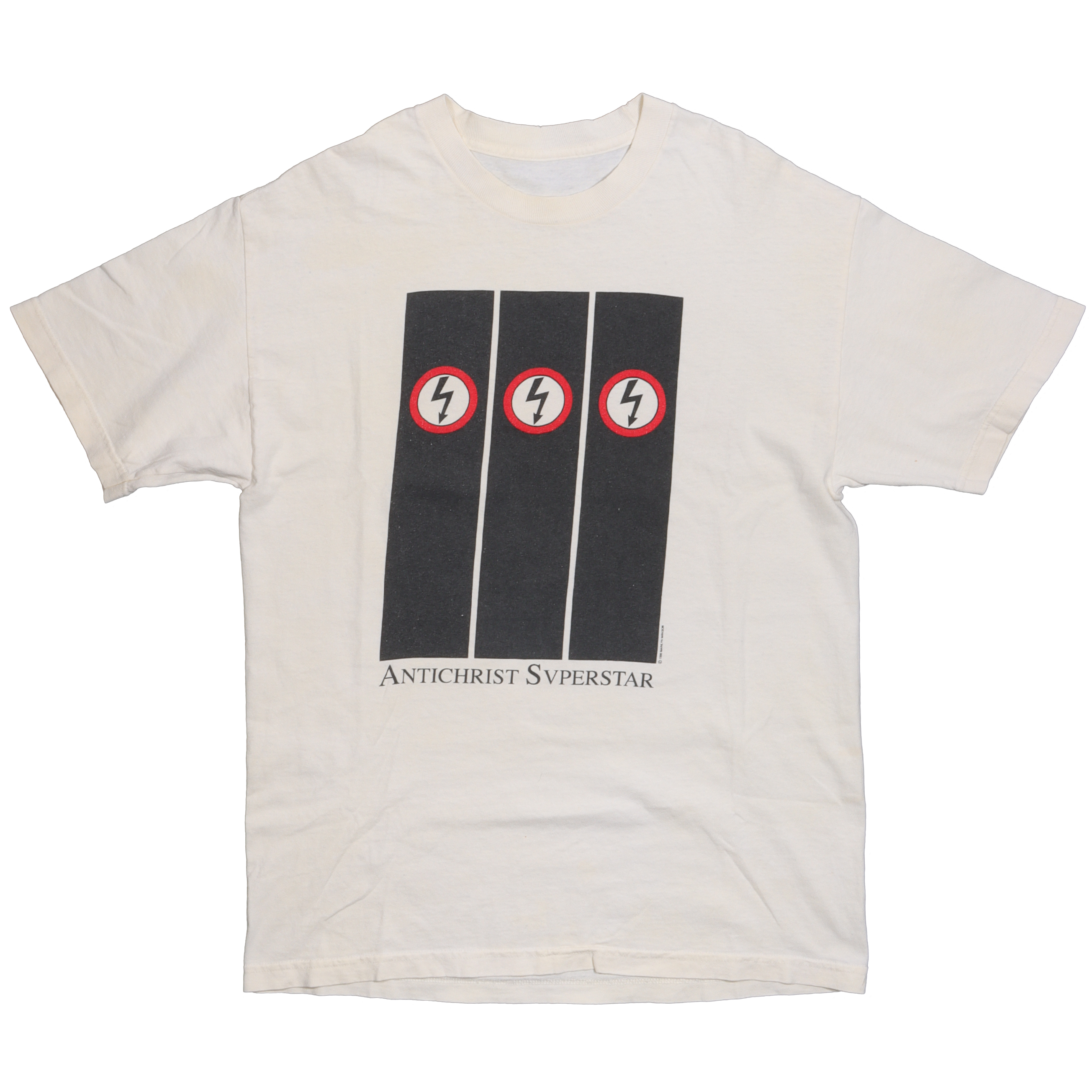 Vintage 1996 Marilyn Manson 'ANTICHRIST SVPERSTAR' Tour T-Shirt - Official Band Merch for Rock Music Fans & Concert Outfits