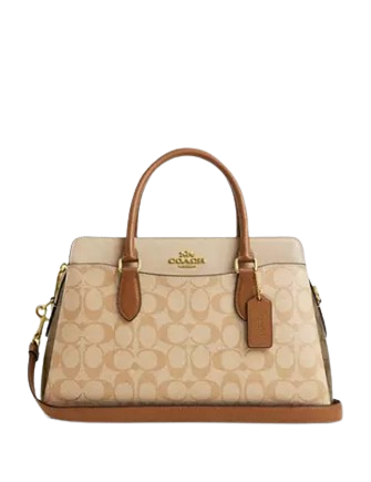 Coach Darcie Carryall Handbag in Signature Blocked Canvas - Stylish Crossbody Tote for Women, Perfect for Work, Travel & Everyday Use