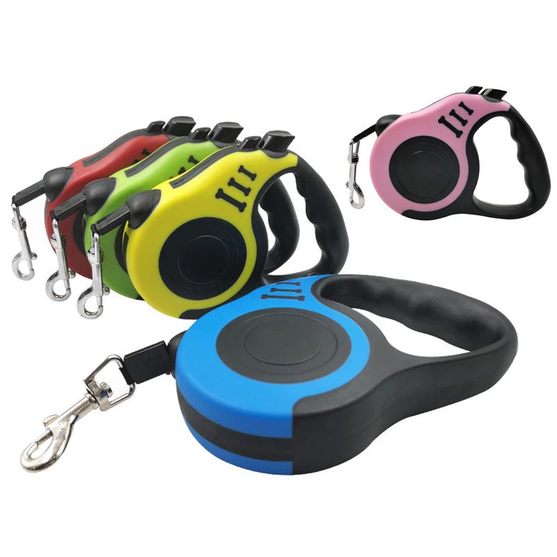 3M 5M Retractable Dog Leash - Automatic Flexible Pet Leash for Small Medium Large Dogs - Durable Traction Rope Belt for Walking, Running & Outdoor Adventures