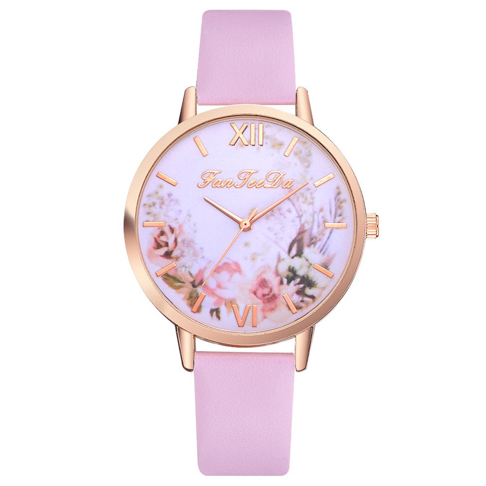 Fashionable FanFeeDa Quartz Watch for Women - Elegant Casual Wrist Watch with Leather Strap | Perfect for Everyday Wear, Office & Date Nights