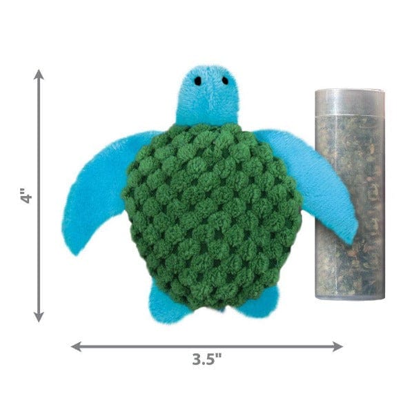 KONG Refillables Turtle Cat Toy - Durable Chew Toy for Cats, Interactive Pet Play, Slow Feeder - Perfect for Indoor Play & Mental Stimulation