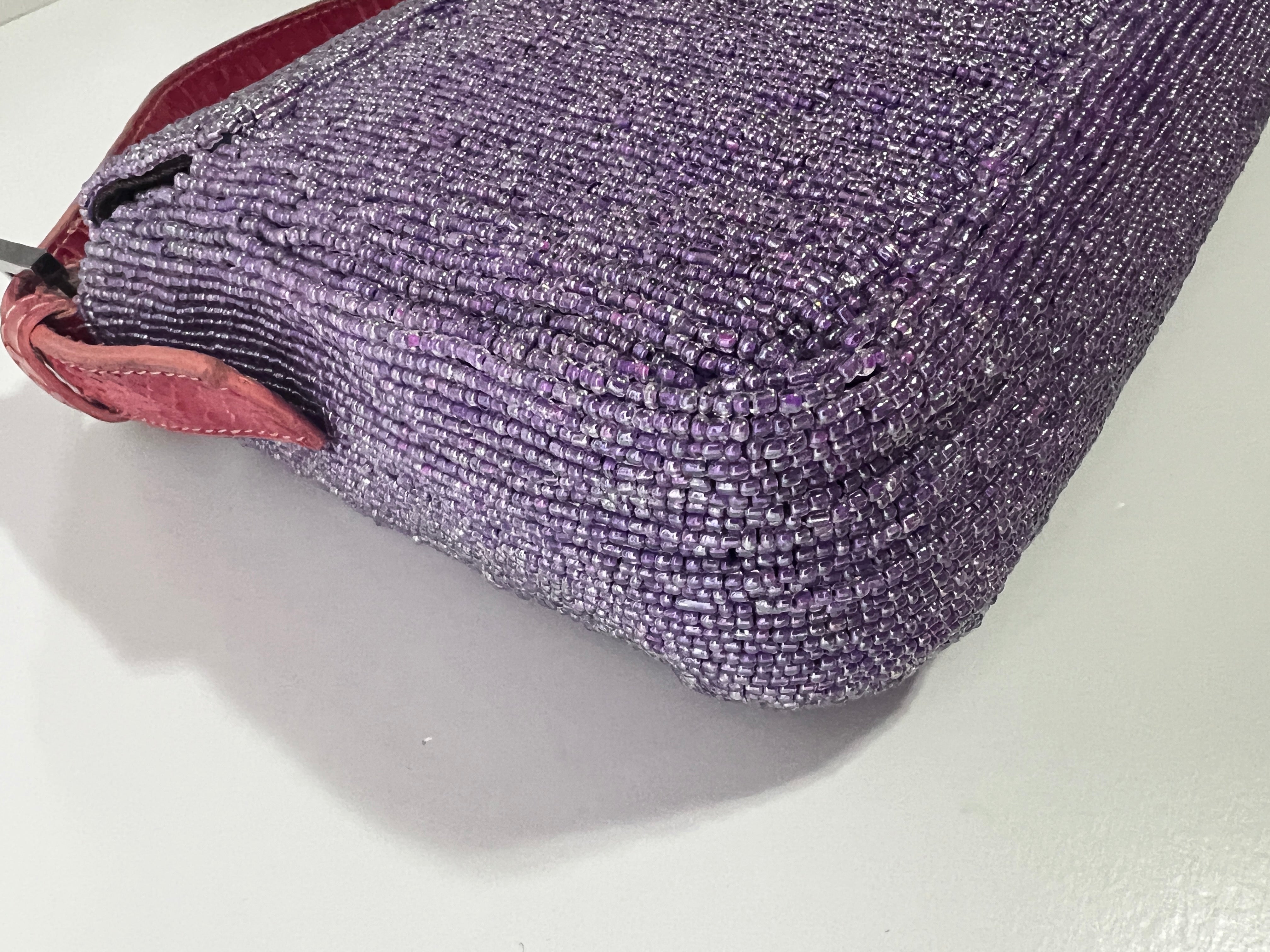 Vintage Fendi Boho Beaded Baguette Bag - Stylish Crossbody Purse for Women, Perfect for Parties, Weddings & Date Nights