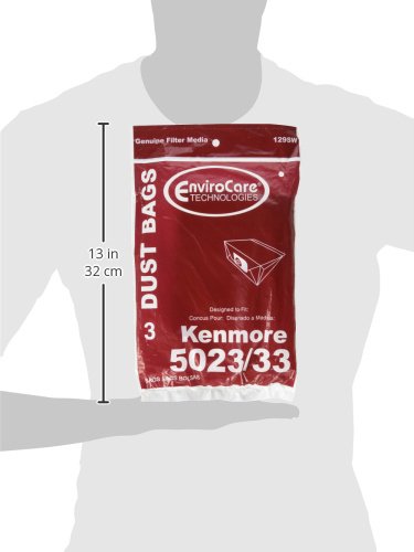 EnviroCare Premium Vacuum Cleaner Dust Bags - 3 Pack Replacement for Kenmore Canister Models 5023 & 5033 | HEPA Filtration, Perfect for Pet Hair, Allergies & Home Cleaning