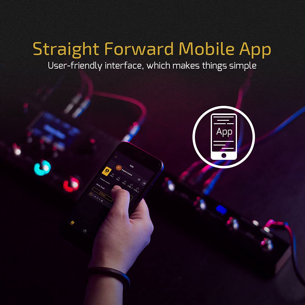HOTONE MIDI Foot Controller Pedal - Bluetooth Ampero Control with 4 Buttons for Guitar Effects & Music Production | Perfect for Live Performances & Studio Recording