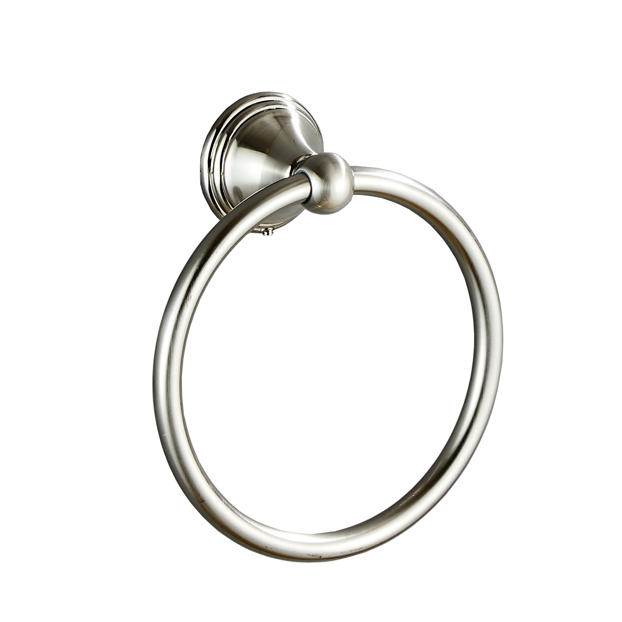 Brushed Nickel Towel Ring - Bathroom Wall Holder for Hand Towels | 1 Pack