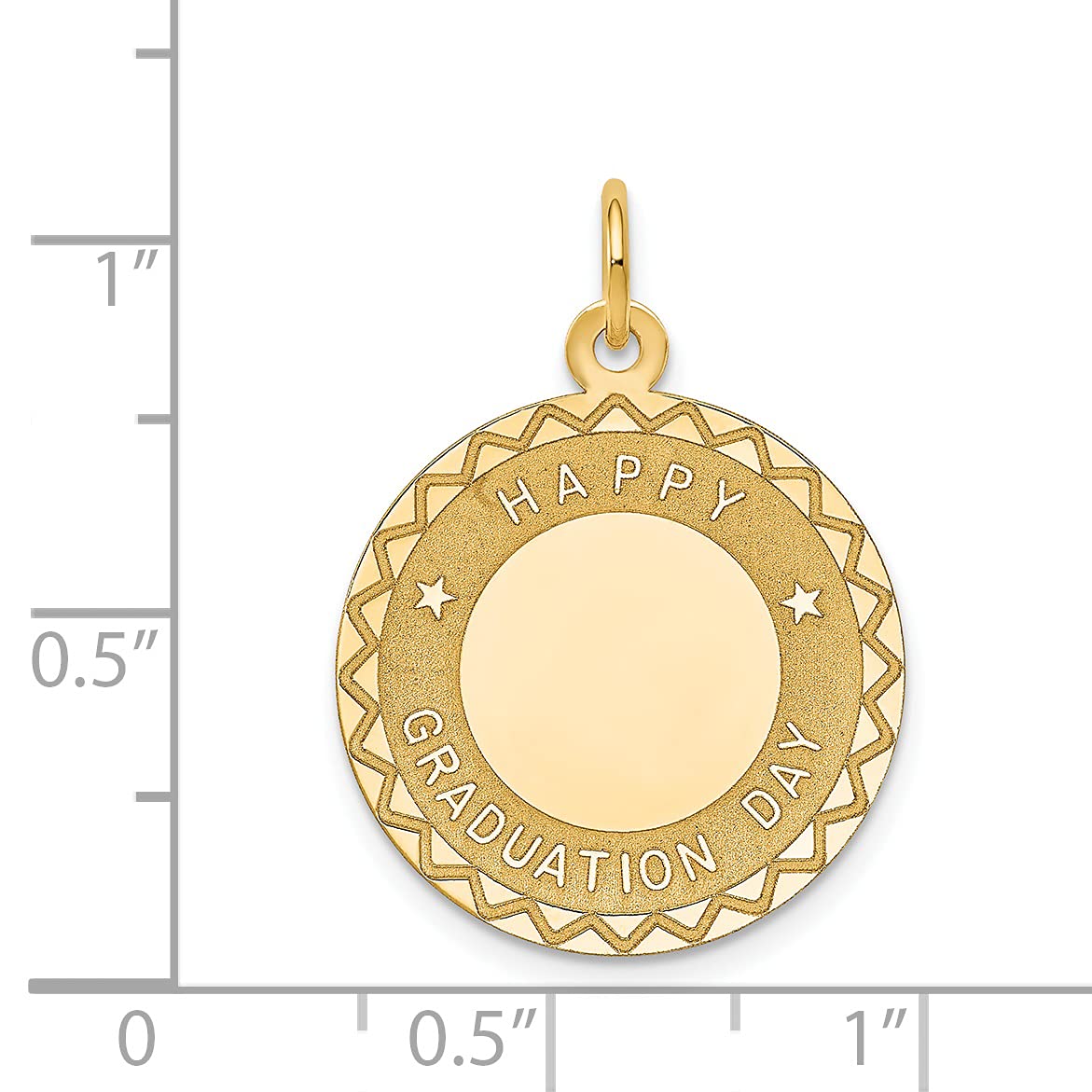 14K Solid Yellow Gold Happy Graduation Day Necklace with Pendant Charm - Elegant Jewelry Gift for Graduates, Perfect for Commencement Ceremonies & Celebrations