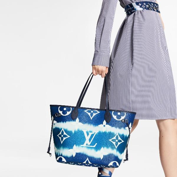 Louis Vuitton Escale Neverfull MM Blue Tote Bag - Stylish & Spacious for Work, Travel & Shopping