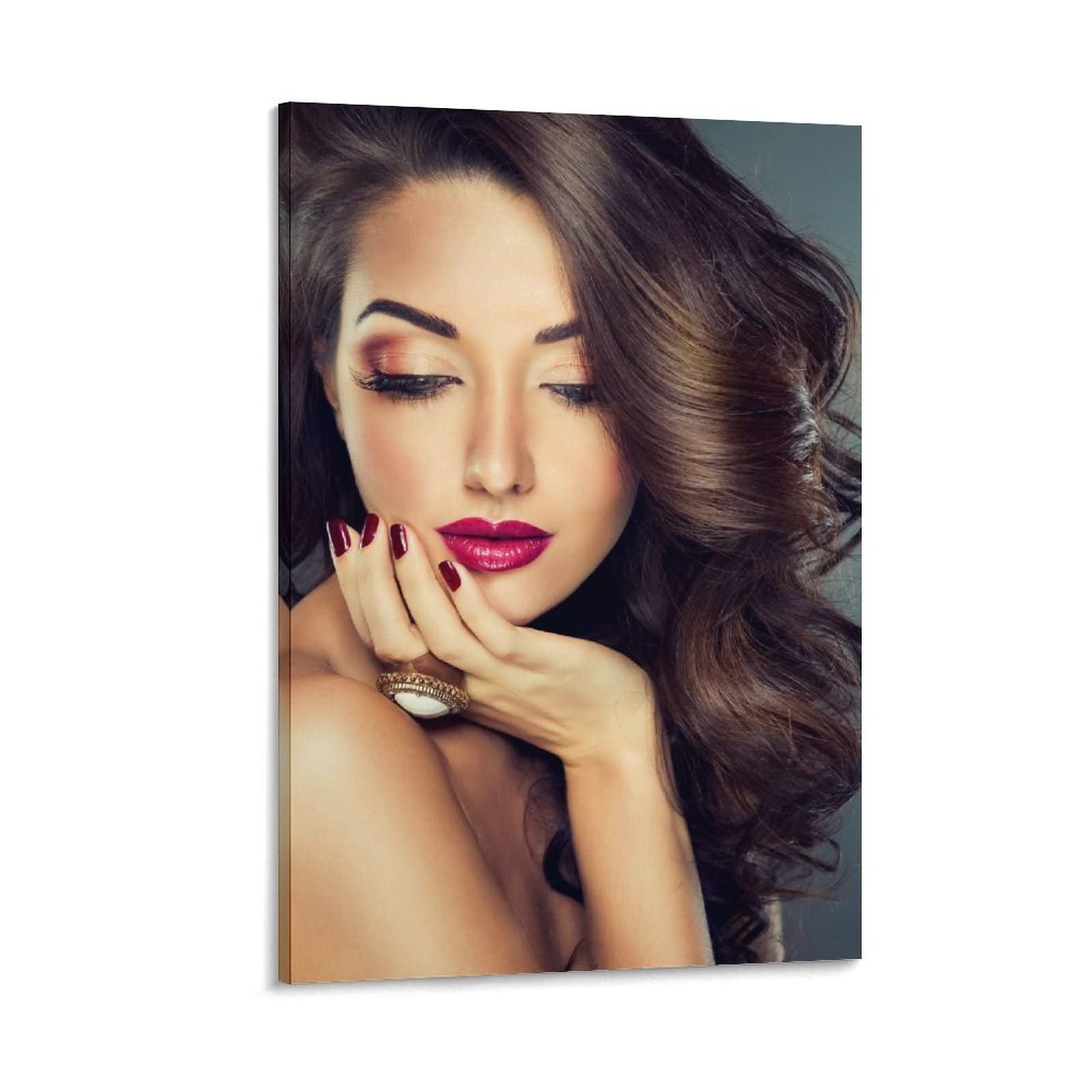 Professional Hair Salon & Beauty Makeup Art Posters - 08x12inch(20x30cm) Framed Canvas Wall Decor for Bedroom, Living Room, Salon Studio - Inspiring Beauty Industry Wall Art for Stylists & Makeup Artists