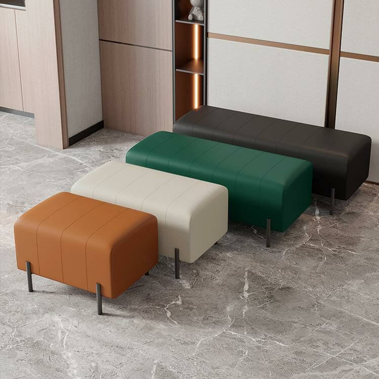 Premium Faux Leather Storage Ottoman Bench - Modern Rectangular Footrest with Tufted Design for Living Room, Bedroom & Entryway - Perfect Home Decor for Stylish Women