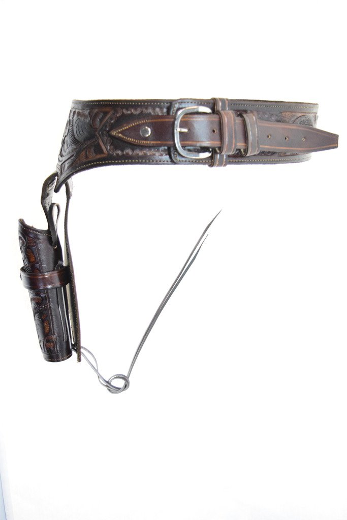 Western Style Cowboy Gun Holster & Belt Rig - Single Drop Holster for .22 Caliber Pistols | Perfect for Cowboy Action Shooting, Reenactments & Outdoor Adventures
