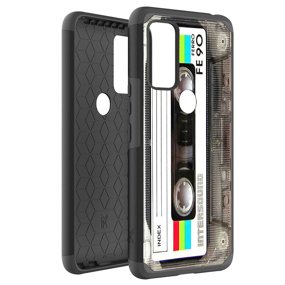 Retro Cassette Phone Case for AT&T Radiant Max 5G & Cricket Dream 5G - Shockproof Dual Layer Hybrid Hard Cover - Vintage Style Protective Case for Music Lovers (Perfect for Concerts, Travel & Daily Use)