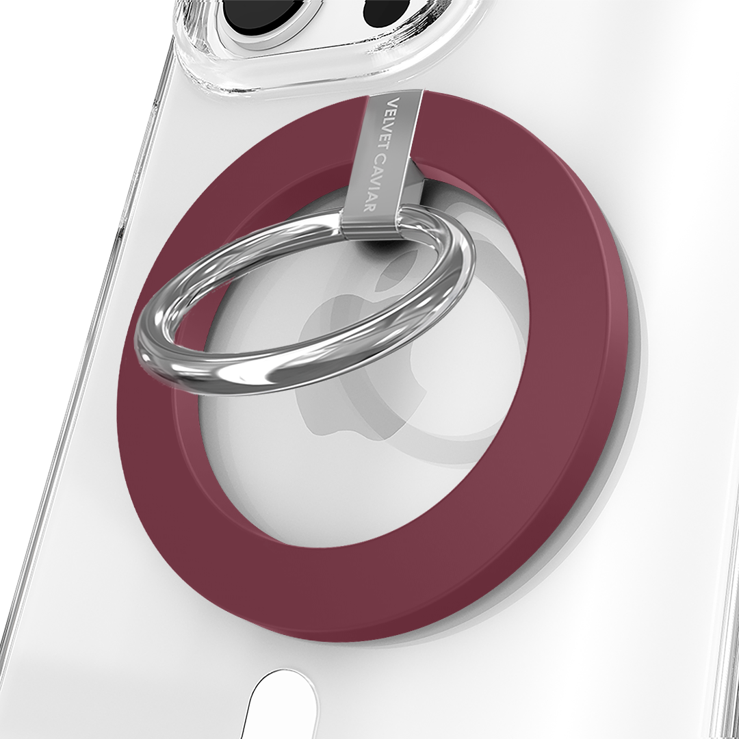 Original Burgundy 1990 MagSafe Grip Ring - Compatible with iPhone 12/13/14 Series - Anti-Slip Phone Holder for Car, Gym & Everyday Use