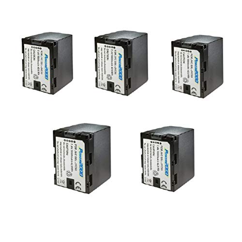 Synergy Digital Camcorder Batteries - 5-Pack Li-Ion 7.4V 5800mAh Replacement for JVC GY-HM200HW & SSL-JVC50 | Perfect for Professional Videography, Documentary Filming, and Extended Shooting Sessions