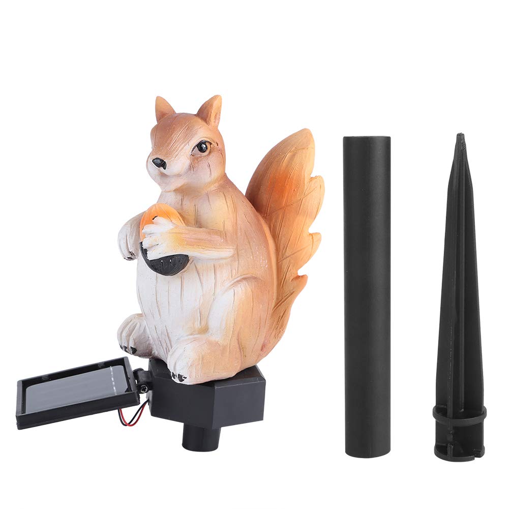 Squirrel Solar Spiked Light - Eco-Friendly Outdoor Lawn Lamp for Courtyard & Garden Decoration | Durable Solar-Powered Lighting for Pathways, Patios, and Landscaping