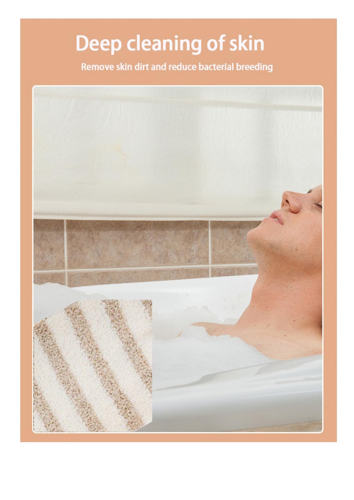 MobFest® Bath Glove for Men & Women - High Lather Exfoliating Gloves for Dead Skin Removal, Gentle Body Scrub & Massage | Perfect for Shower, Spa & Skin Care Routine (Medium, 2-Pack)