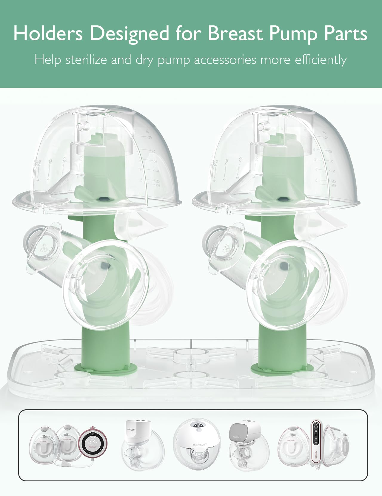 Momcozy 3-in-1 Large Baby Bottle Sterilizer and Dryer | Fast 99.9% Germ Elimination | Universal for All Bottles & Breast Pump Parts | Touch Screen & Auto Shutoff | Perfect for Nursery, Daycare and Travel Use