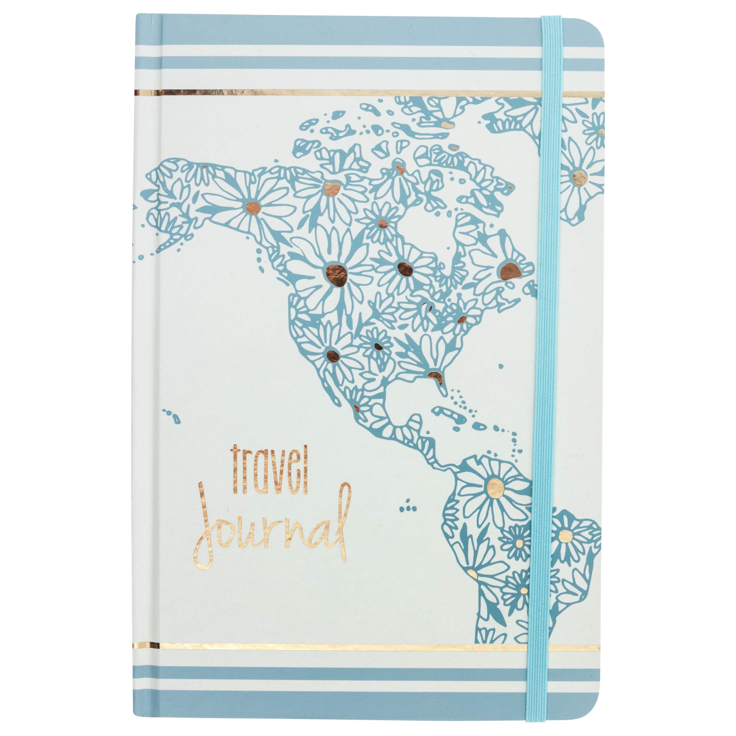 Karma Gifts Daisy Map Hardbound Journal - Lined Notebook for Travelers, Writers & Artists | Perfect Travel Diary, Creative Writing Notebook & Sketchbook Gift