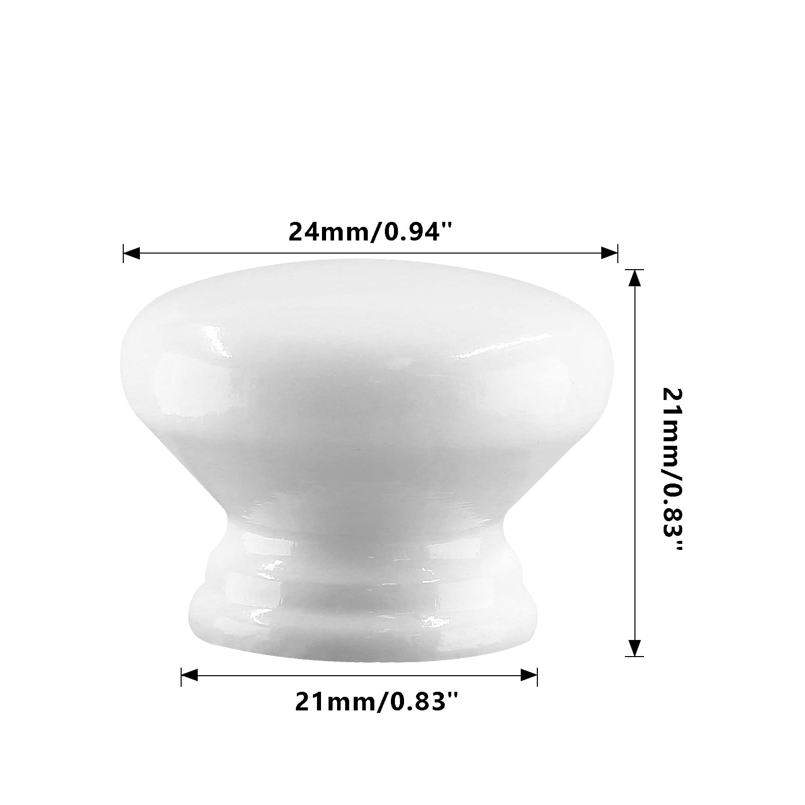 Uenhoy 20-Pack Round Wooden Cabinet Knobs - 15/16