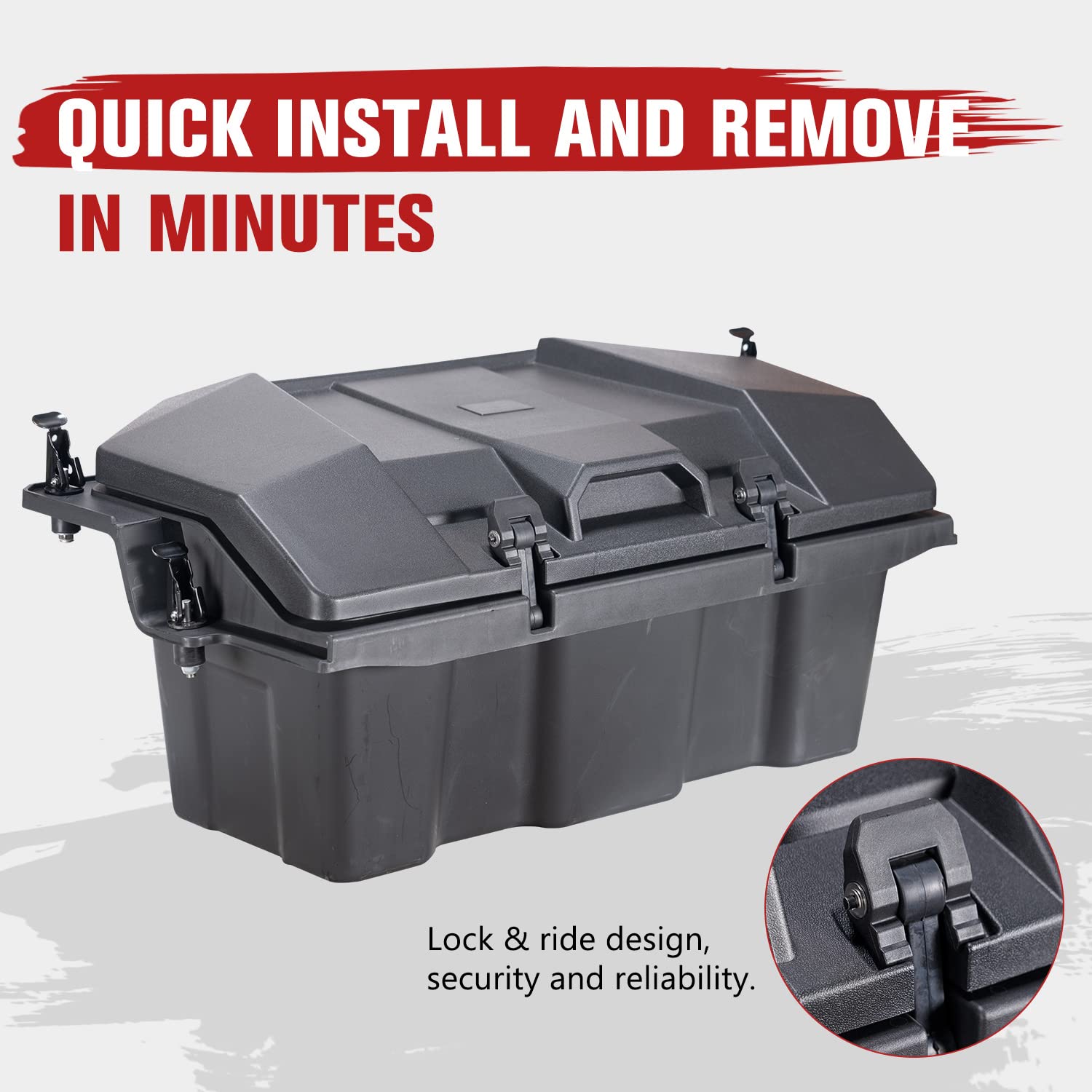 HAKA TOUGH 60 QT Waterproof Cargo Storage Box for Polaris RZR PRO R/Pro R 4 (2022-2024) | Durable Rear Bed Organizer | OEM #2884235 Replacement | Perfect for Off-Road Adventures & Gear Storage