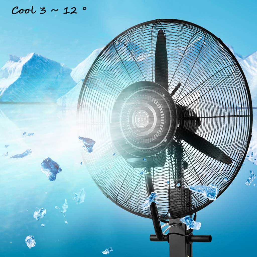 Industrial Floor Fan - Adjustable Height 3-Speed Oscillating Cooling Fan for Workshop & Home