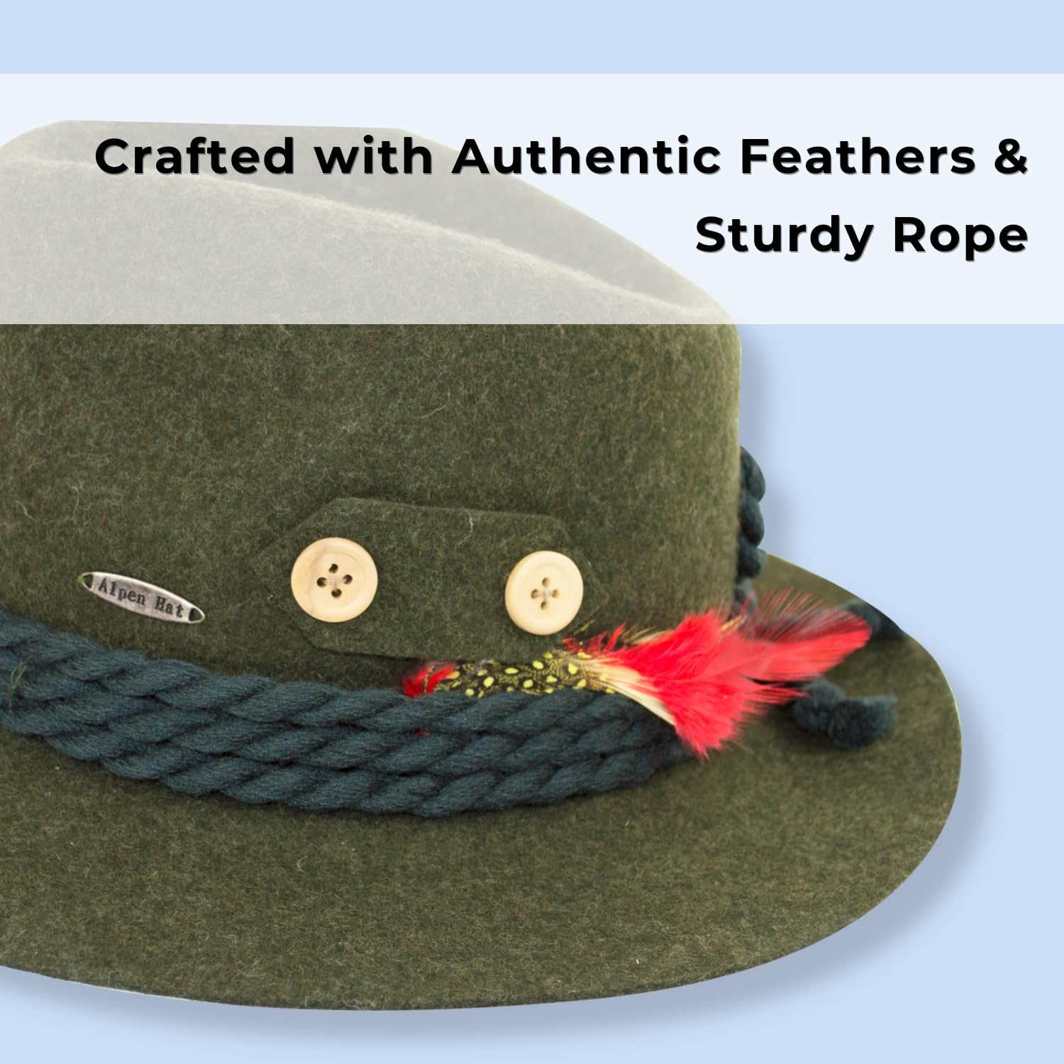 Premium Oktoberfest German Beer Hat - Authentic Bavarian Costume Accessory for Oktoberfest, Halloween, Themed Parties & Beer Festivals
