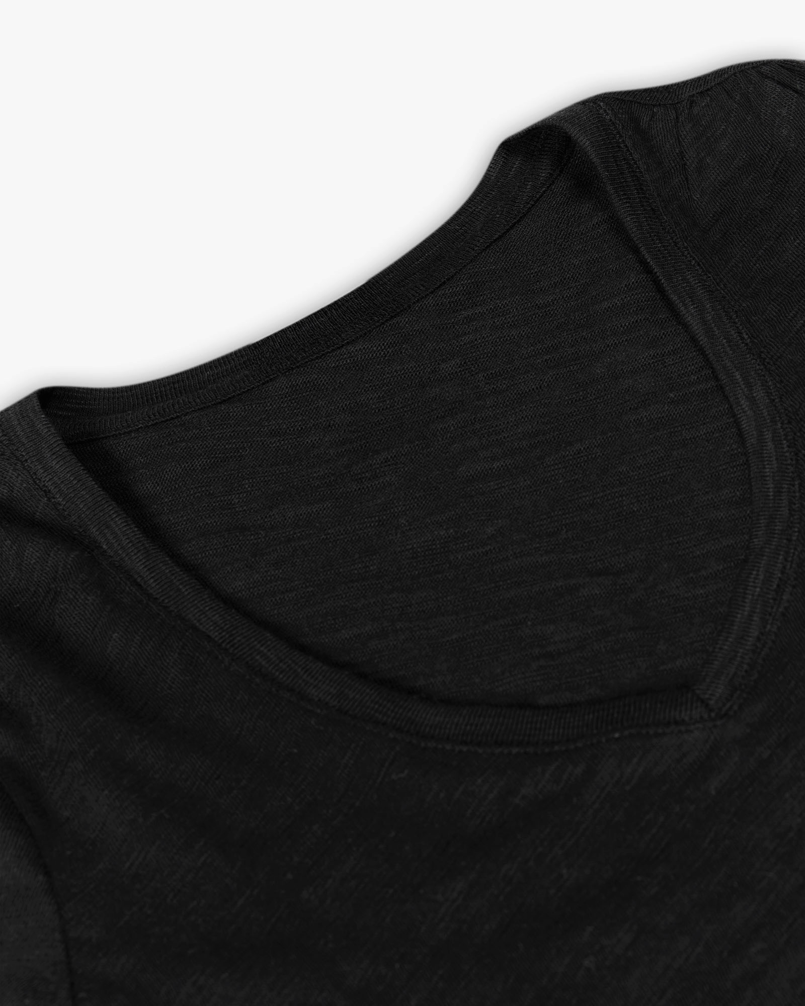 Slub Jersey Classic V Neck T-Shirt for Men - Soft & Comfortable Black Cotton Tee - Perfect for Casual Wear, Layering & Everyday Outfits