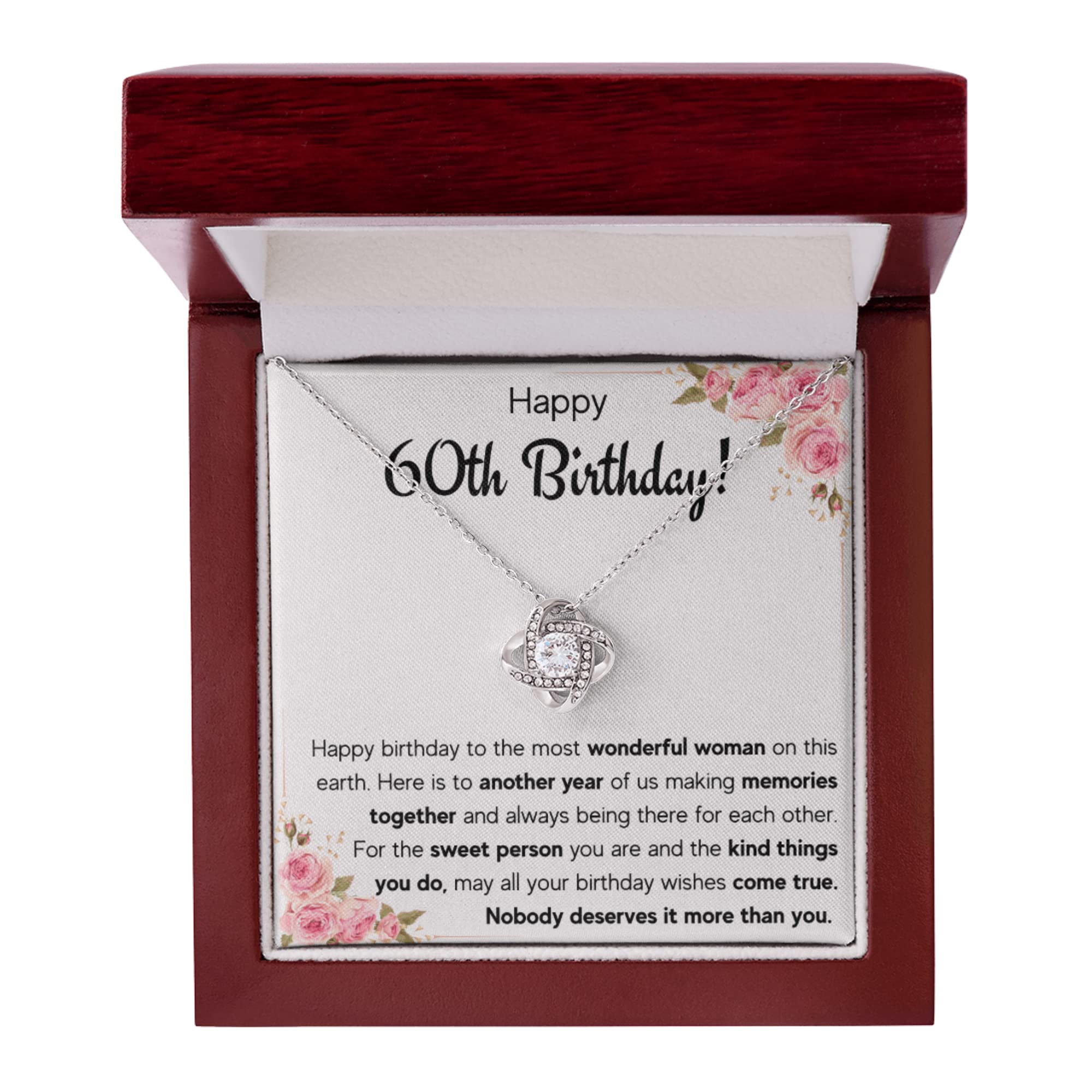 60th Birthday Gifts for Women - Fabulous Necklace Set with Card & Box | Perfect 60 Year Old Gift Idea