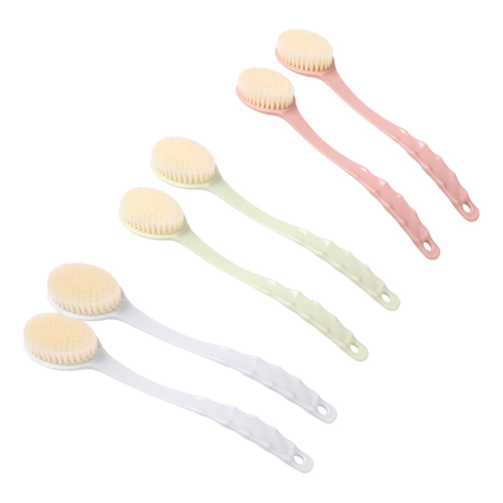 6 Pcs Long-handle Cleaning Brushes for Home & Massage Use