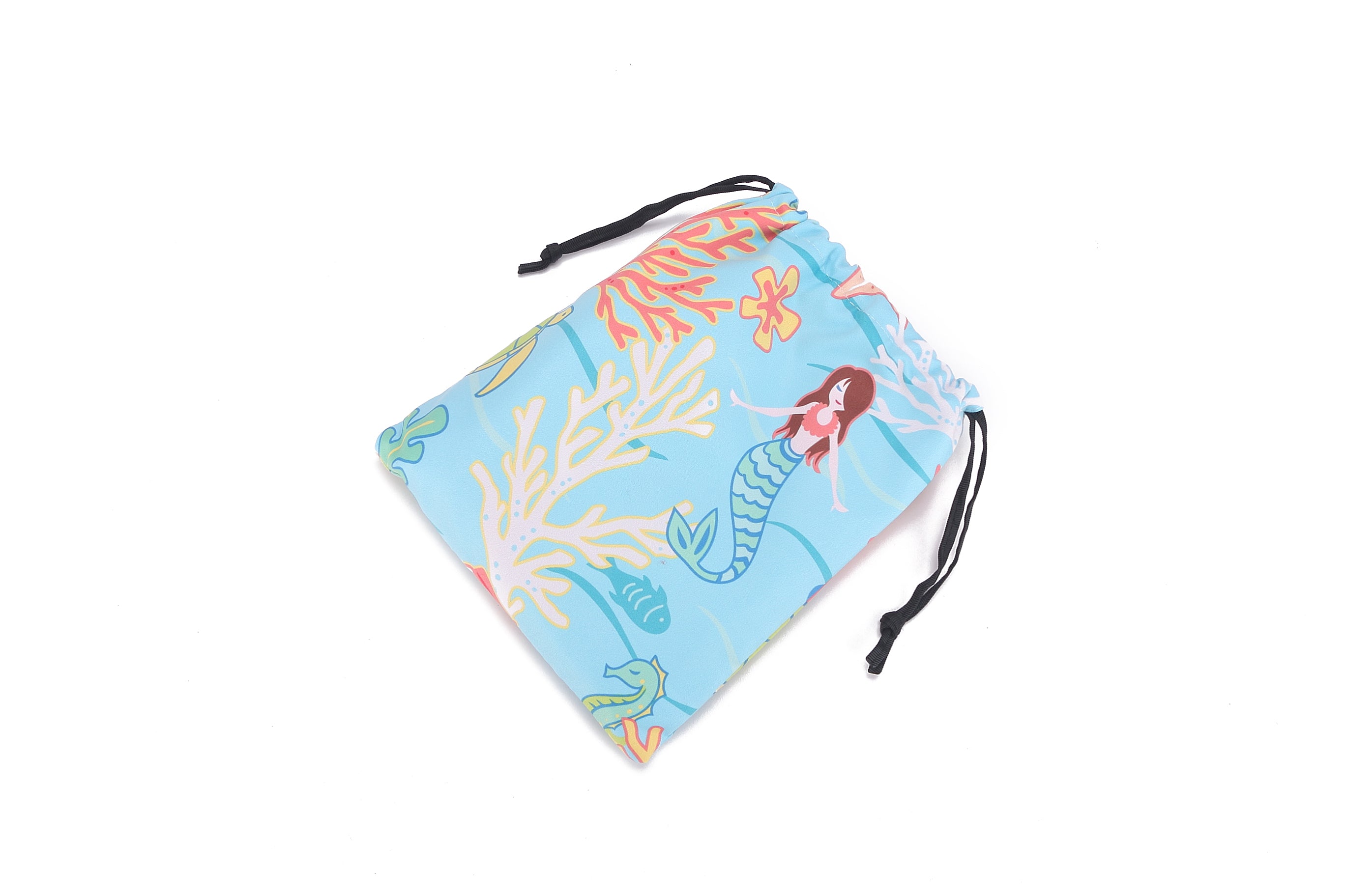 **Hooded Beach Towel Poncho for Teens - Soft & Absorbent Mermaid Blue - Perfect for Swimming, Surfing & Beach Lounging**