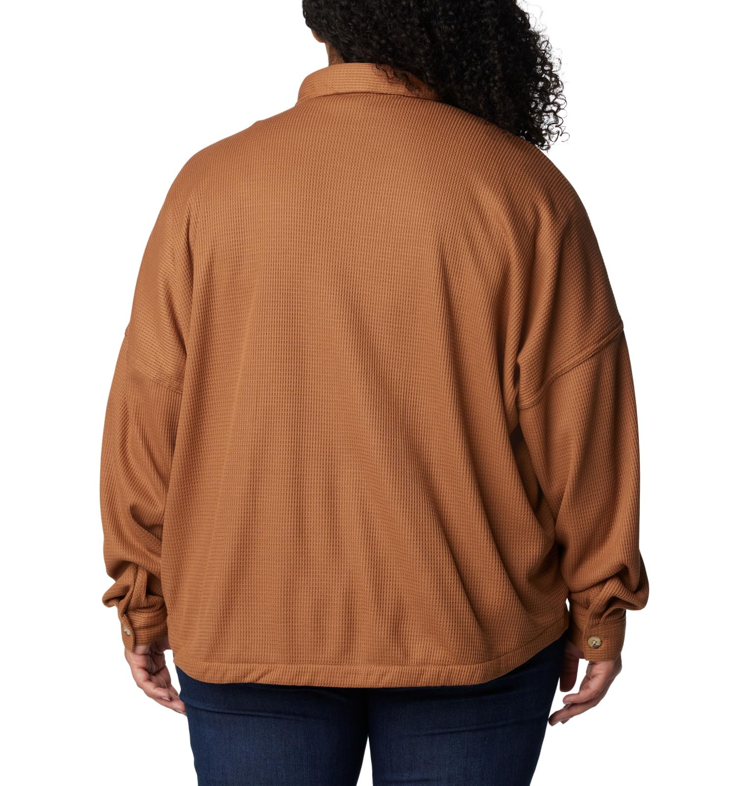 Columbia Women's Holly Hideaway Waffle Shirt Jacket - Lightweight Fleece Lined Flannel Shirt for Outdoor Hiking & Casual Wear