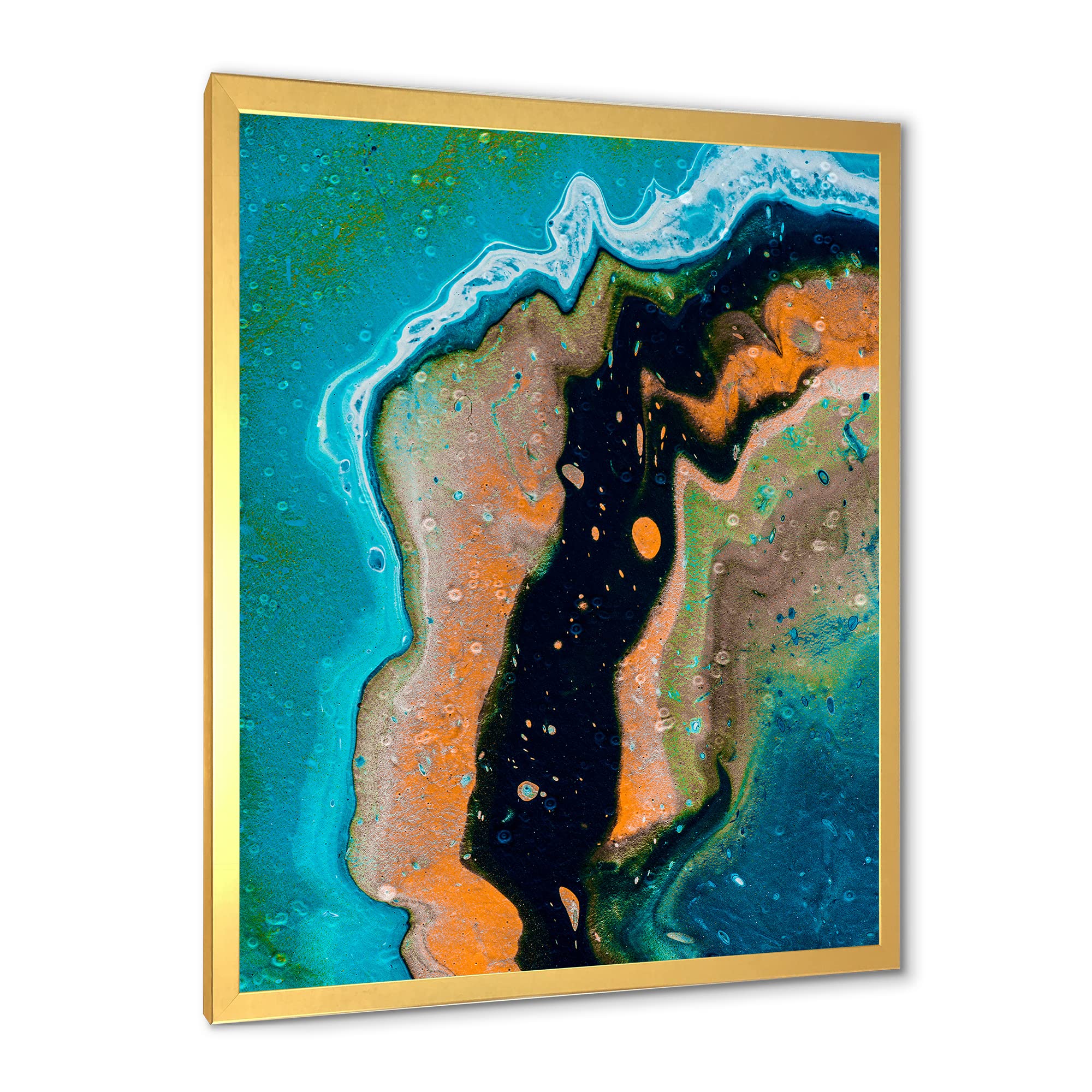 Abstract Orange and Black Modern Framed Wall Art - Contemporary Home Decor for Living Room, Bedroom & Office | DesignQ