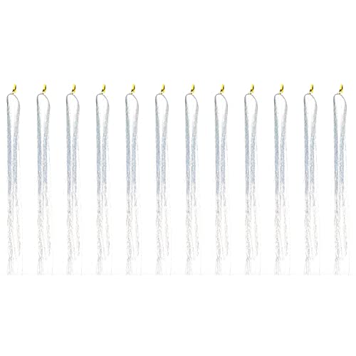 Silver Hair Tinsel Extensions - Colorful Hair Strands for Parties, Prom, Fashion Shows & Cosplay | Shiny Metallic Hair Accessories for Styling & Special Events