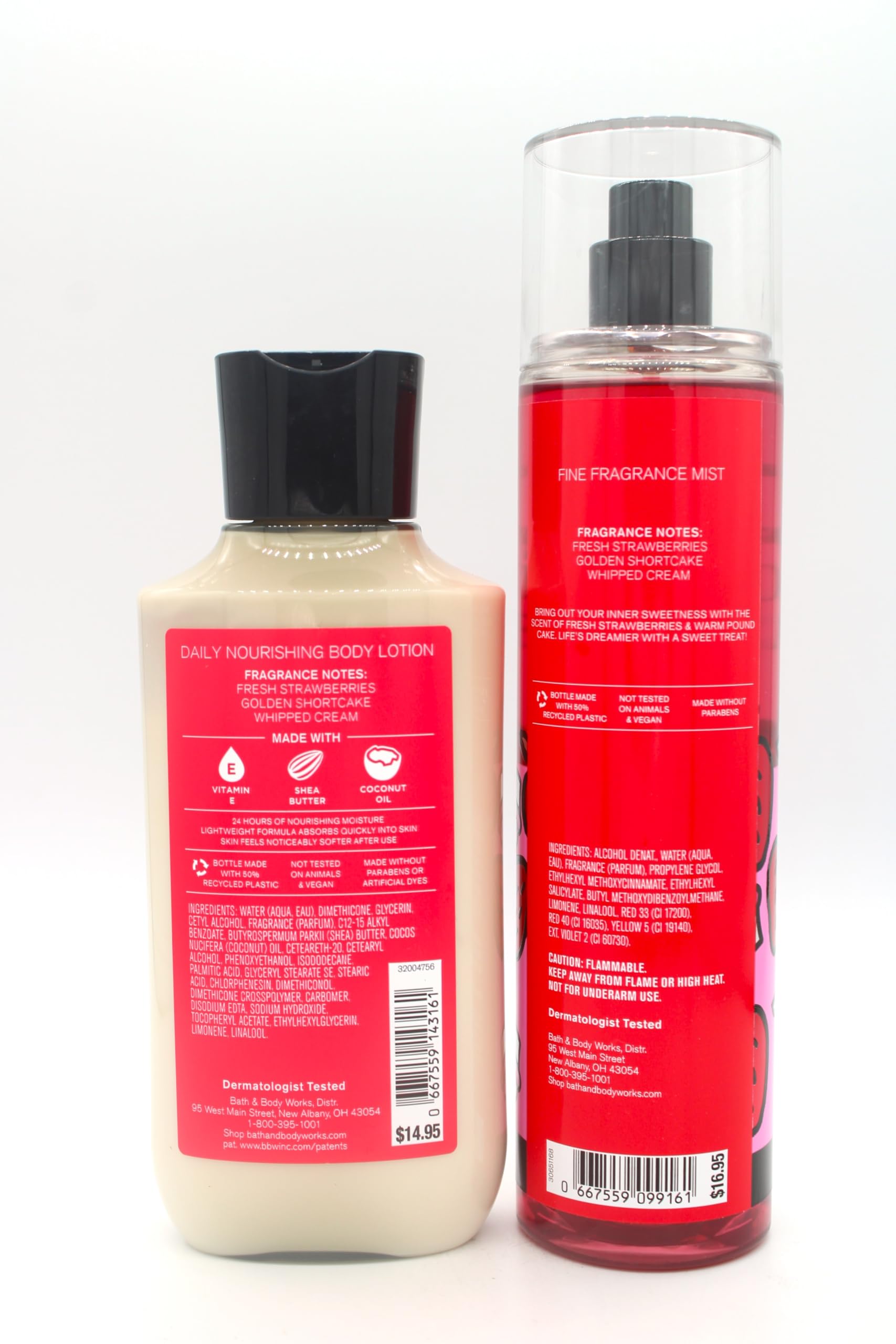 Strawberry Pound Cake Fragrance Set - Fine Fragrance Mist & Body Lotion Bundle | Bath & Body Works Gift Set for Women, Birthday & Self-Care Relaxation