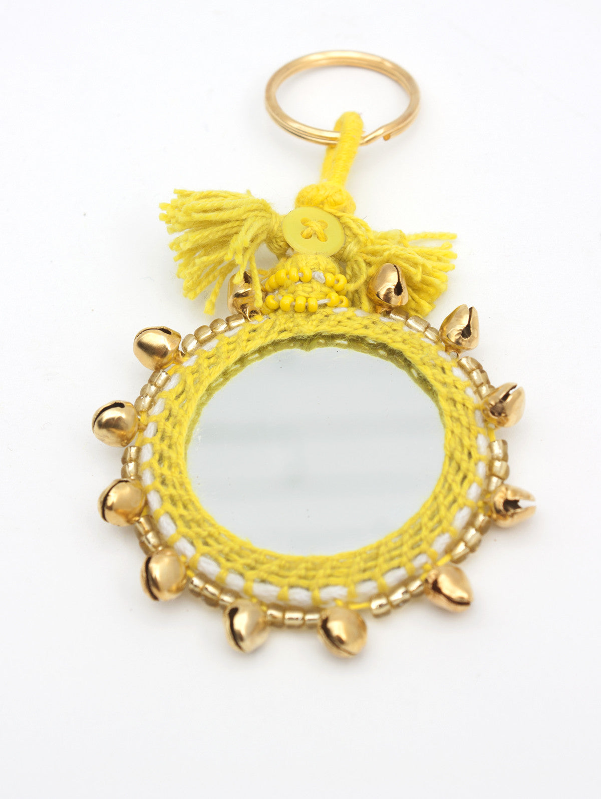 Stylish Bell Mirror Keychains - Durable & Decorative Key Rings for Women, Men & Kids - Perfect for Gifts, Handbags, Backpacks & Key Organization