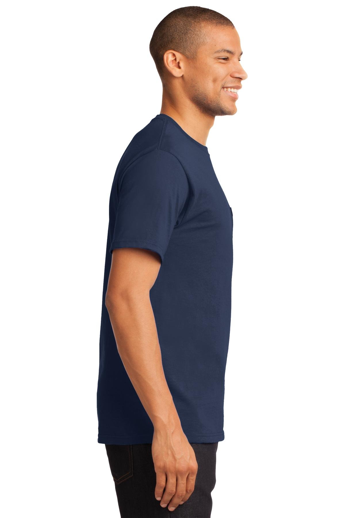Port & Company Men's Tall Essential Pocket T-Shirt - Comfortable Cotton Crewneck Tee for Work, Casual Wear & Everyday Use