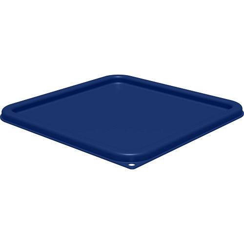 Carlisle 1197260 Square Food Storage Container Lids - Fits 12, 18 & 22 Quart Containers - Durable Blue Plastic - Perfect for Meal Prep, Leftovers & Bulk Food Storage